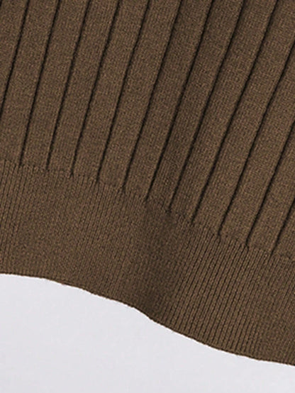 Men's Loose Fit Thin Premium Knit Striped V-Neck Short Sleeve, Cool And Comfortable Summer Fashion Casual Essential