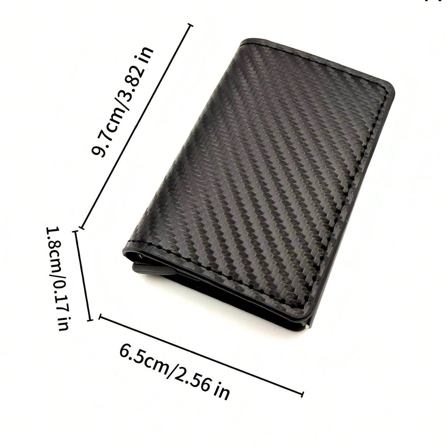 Men's Minimalist Carbon Fiber Wallet, RFID Blocking, Automatic Pop-Up Aluminum Alloy Card Holder, Ultra-Thin Metal Business Credit Card Case, Gift For Men, Father's Day/Mother's Day Gift