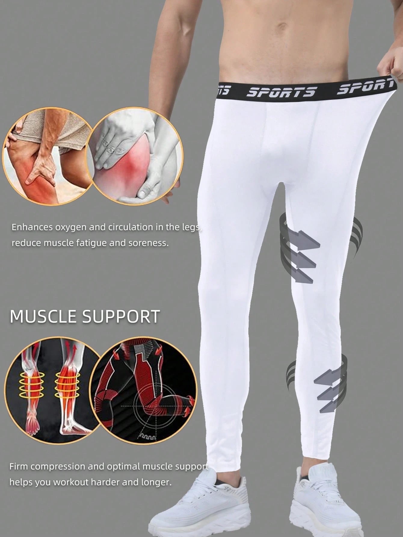 Men's Quick-Dry Compression Pants, Sports Base Layer Tight Pants, Fitness Running Tight Pants