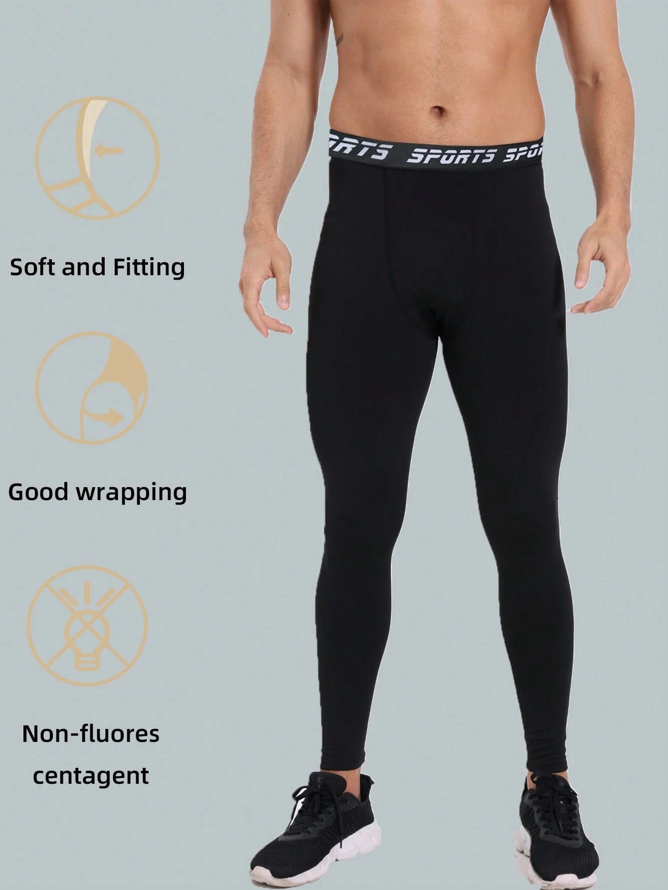 Men's Quick-Dry Compression Pants, Sports Base Layer Tight Pants, Fitness Running Tight Pants