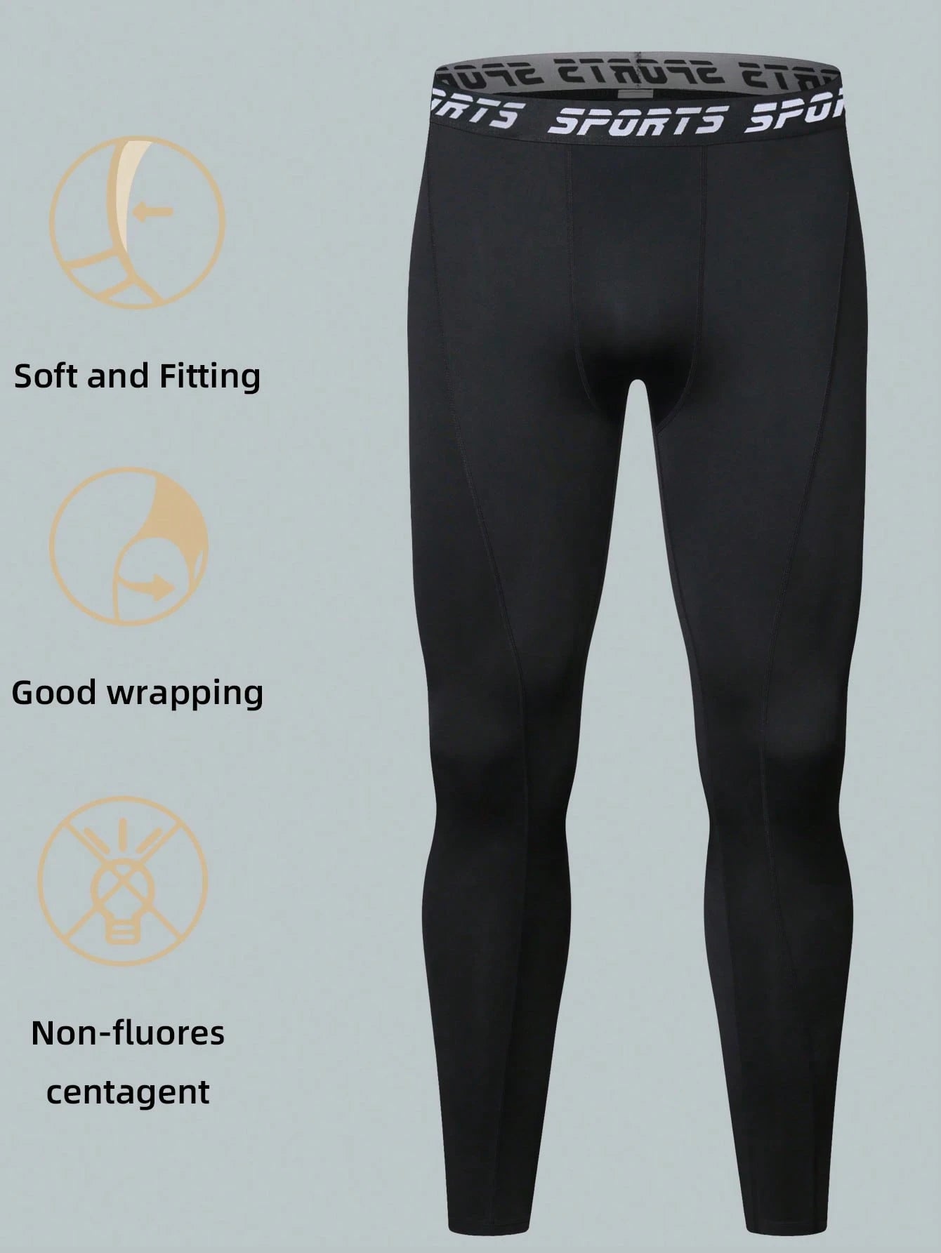 Men's Quick-Dry Compression Pants, Sports Base Layer Tight Pants, Fitness Running Tight Pants