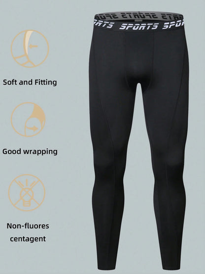 Men's Quick-Dry Compression Pants, Sports Base Layer Tight Pants, Fitness Running Tight Pants