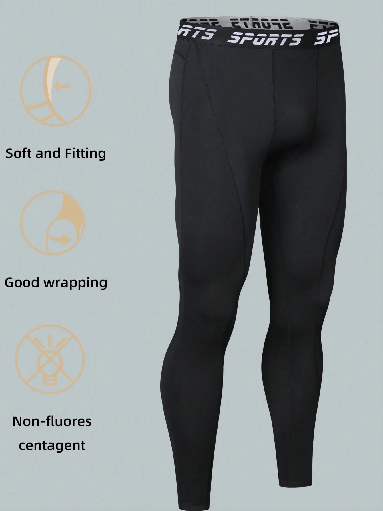 Men's Quick-Dry Compression Pants, Sports Base Layer Tight Pants, Fitness Running Tight Pants