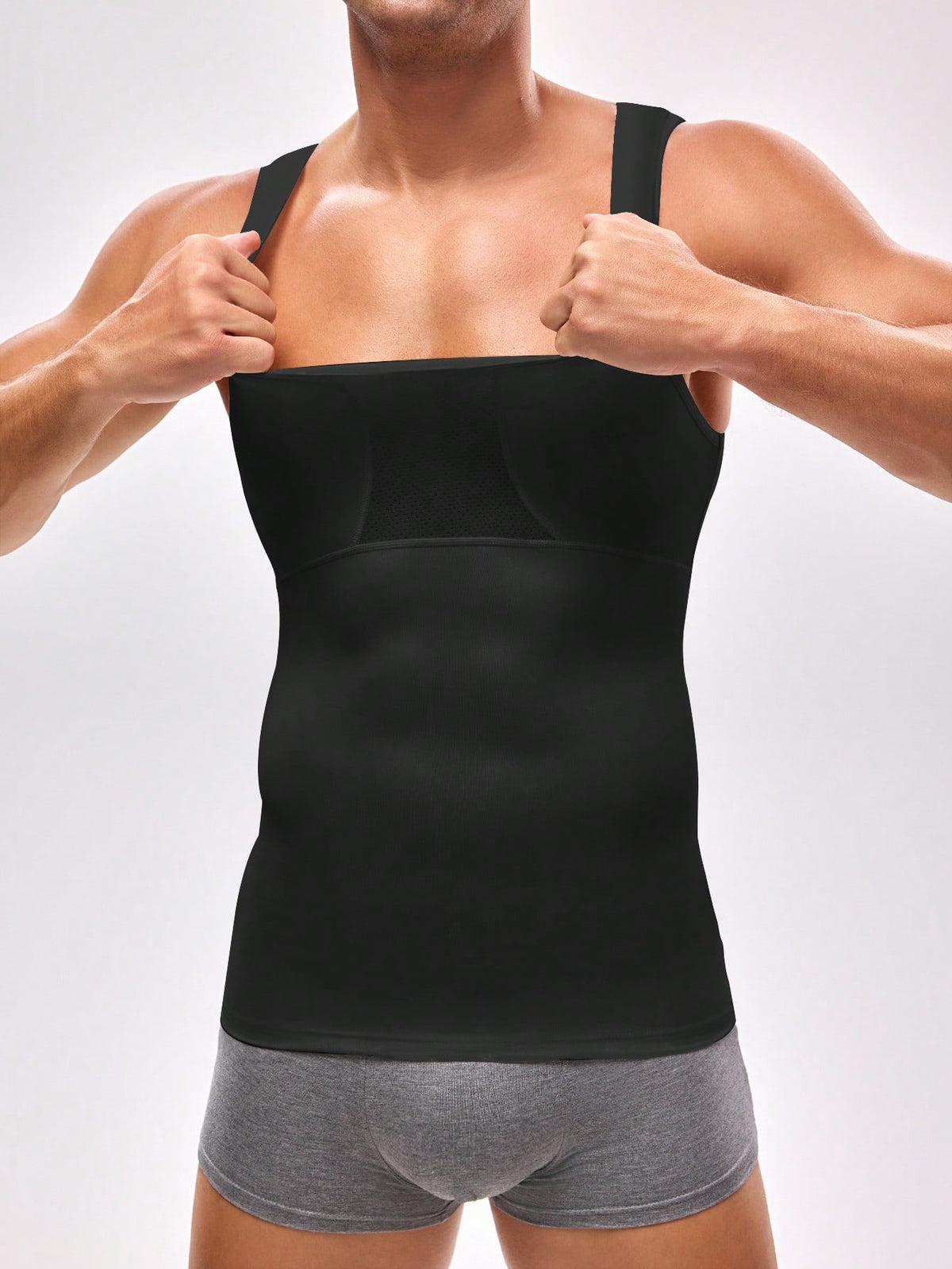 Men's Solid Color Sleeveless Shaping Tank Top Slim Fit