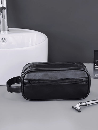 Men Waterproof Travel Toiletries Storage Bag Portable Makeup Organiser Zipper Handbags Retro Large Capacity Travel Business Trip Men's Toiletry Bag