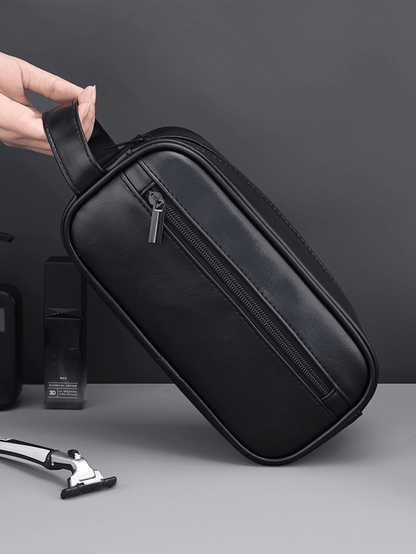 Men Waterproof Travel Toiletries Storage Bag Portable Makeup Organiser Zipper Handbags Retro Large Capacity Travel Business Trip Men's Toiletry Bag