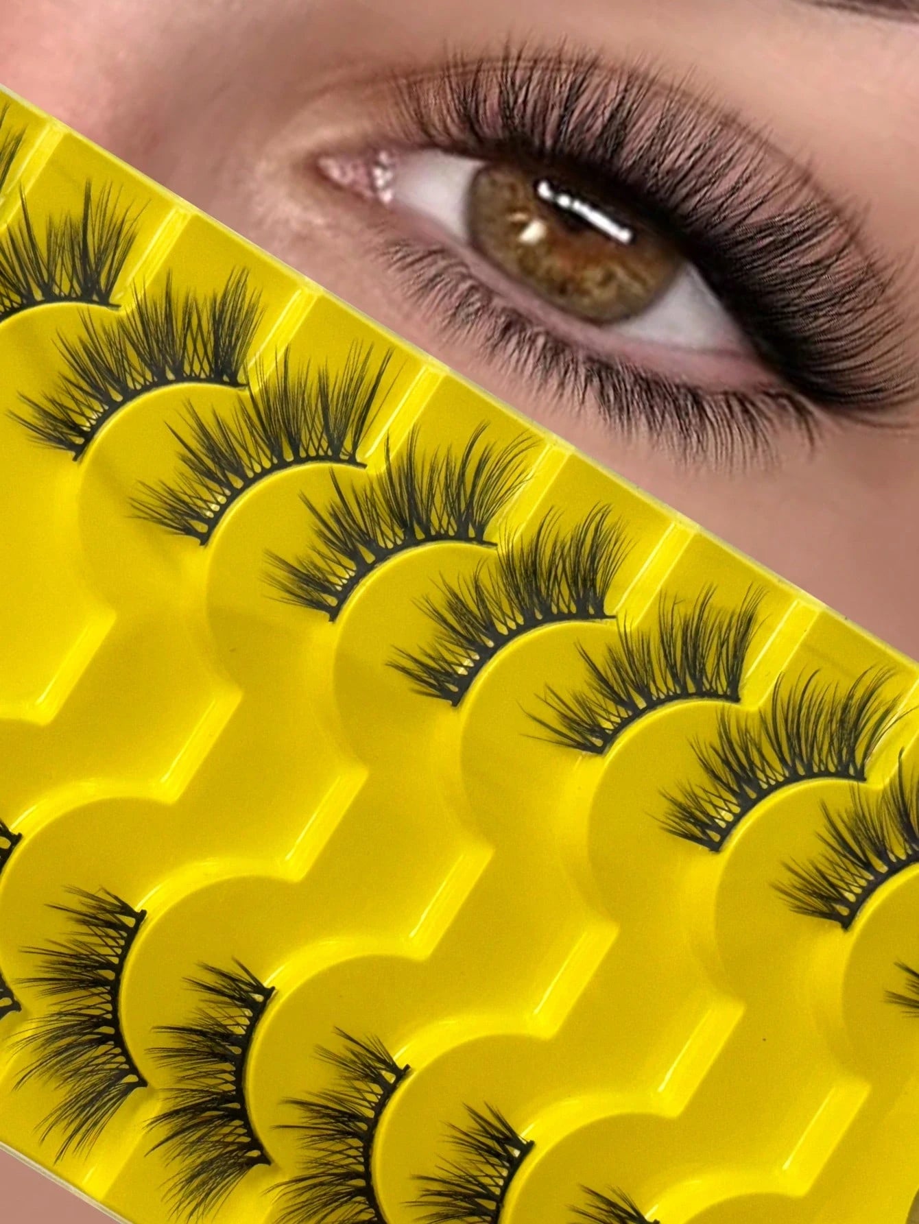 MENGJIESHANGPIN 7 Pairs/Pack HY-02 Natural Curly Messy Long-Lasting False Eyelashes, Eyelash Extensions, Long Eyelash Strips