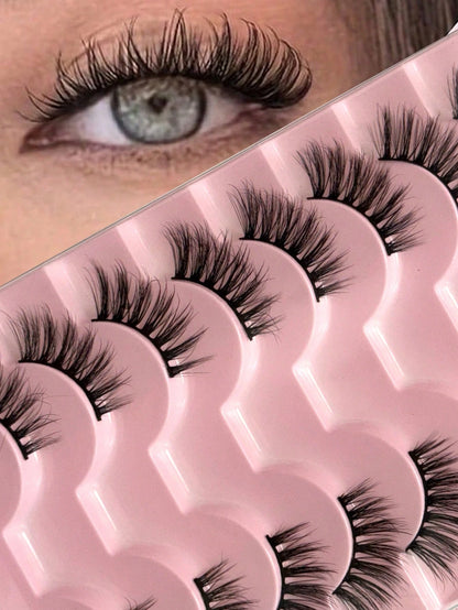 MENGJIESHANGPIN 7 Pairs/Pack HY-02 Natural Curly Messy Long-Lasting False Eyelashes, Eyelash Extensions, Long Eyelash Strips