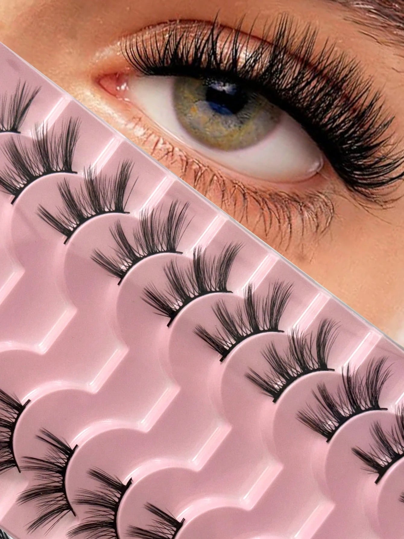 MENGJIESHANGPIN 7 Pairs/Pack HY-02 Natural Curly Messy Long-Lasting False Eyelashes, Eyelash Extensions, Long Eyelash Strips