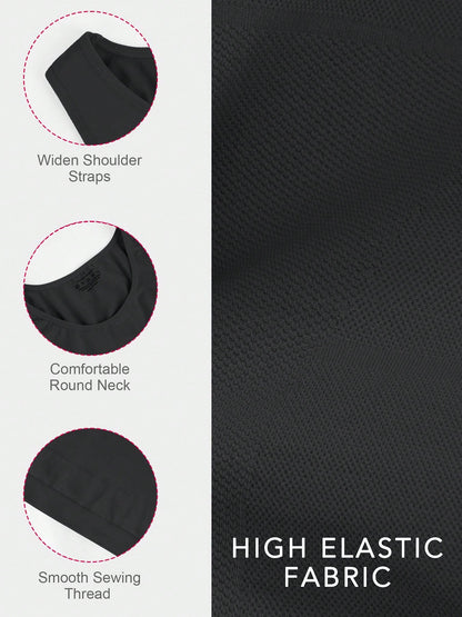 Mens Compression Shirt Shapewear Tank Top Slimming Vest Tummy Control Chest Body Shaper Undershirts Base Layer Sports Gym Fitness Workout Underwear