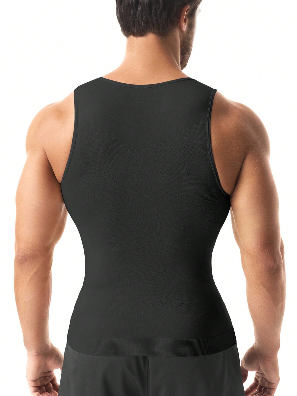 Mens Compression Shirt Shapewear Tank Top Slimming Vest Tummy Control Chest Body Shaper Undershirts Base Layer Sports Gym Fitness Workout Underwear