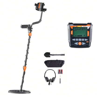Metal Detector For Adults, 10", Professional High Accuracy Gold Detector, IP68 Waterproof Search Coil With Display, Headphones, 5 Modes, Adjustable Length, For Detecting Gold Treasure Hunting