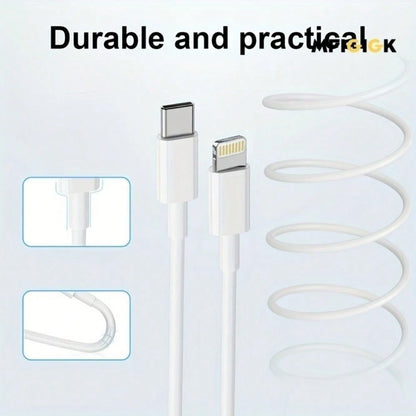 MFIGlGK 10pcs 20W USB C To For IPhone Cable PD Data Cord Fast Charger Lead Heavy Duty Charging Wire For IPhone 14 Plus 13 Mini 12 11 Pro Max MFIGlGK