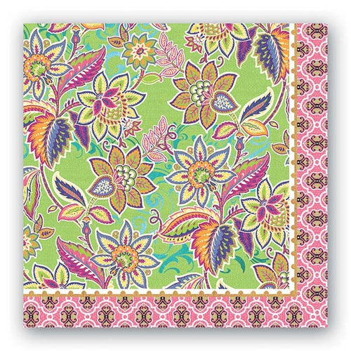 Michel Design Works - Party Green Floral Luncheon Napkin Set