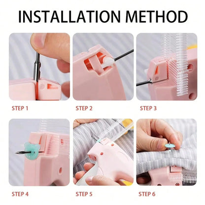 Micro Mini Sewing Staple Gun With 6 Needles And 1000 Clips, Clothing Repair Sewing Tool Kit, Suitable For Garment, Quilt Edging, Mini Label Gun, High-Quality Sewing Accessories