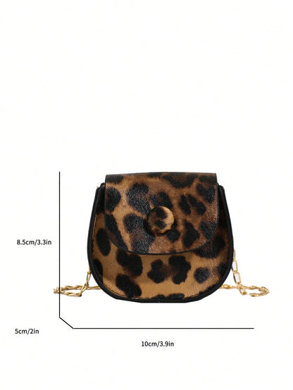 Mini Crocodile Print Clutch Bag, Solid Color Chain Shoulder Bag