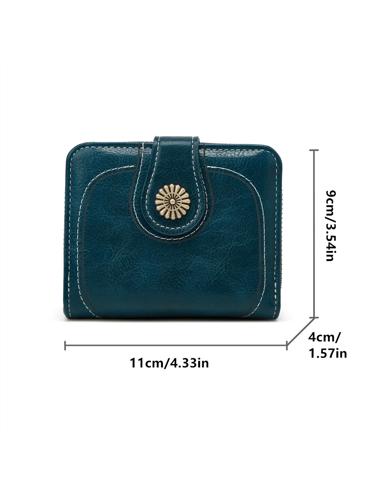 Mini New Design Oily Wax Leather Coin Women's Vintage Style Trifold Wallet Card Holder Clutch Wallet Small For Women Wallet Purse Wallet Small Wallet