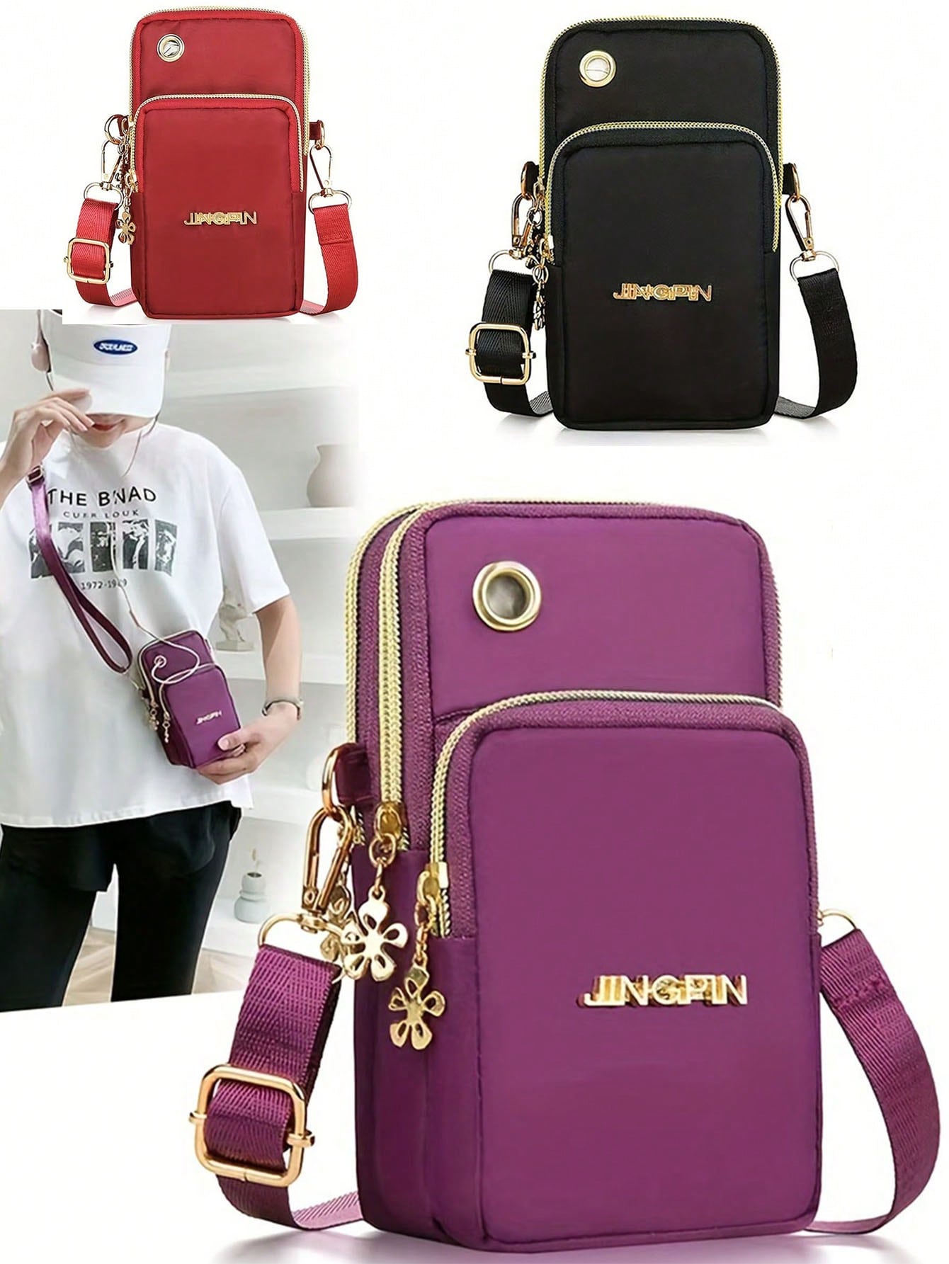 Mini Phone Bag, Wristlet, Multi-Pocket Small Bag For Women Phone, Women Wallet, Fashion Zipper Wallet, Women Casual Clutch, Multi-Function Phone Bag, Wrist Strap Bag, Small Crossbody Bag For Women, Mu