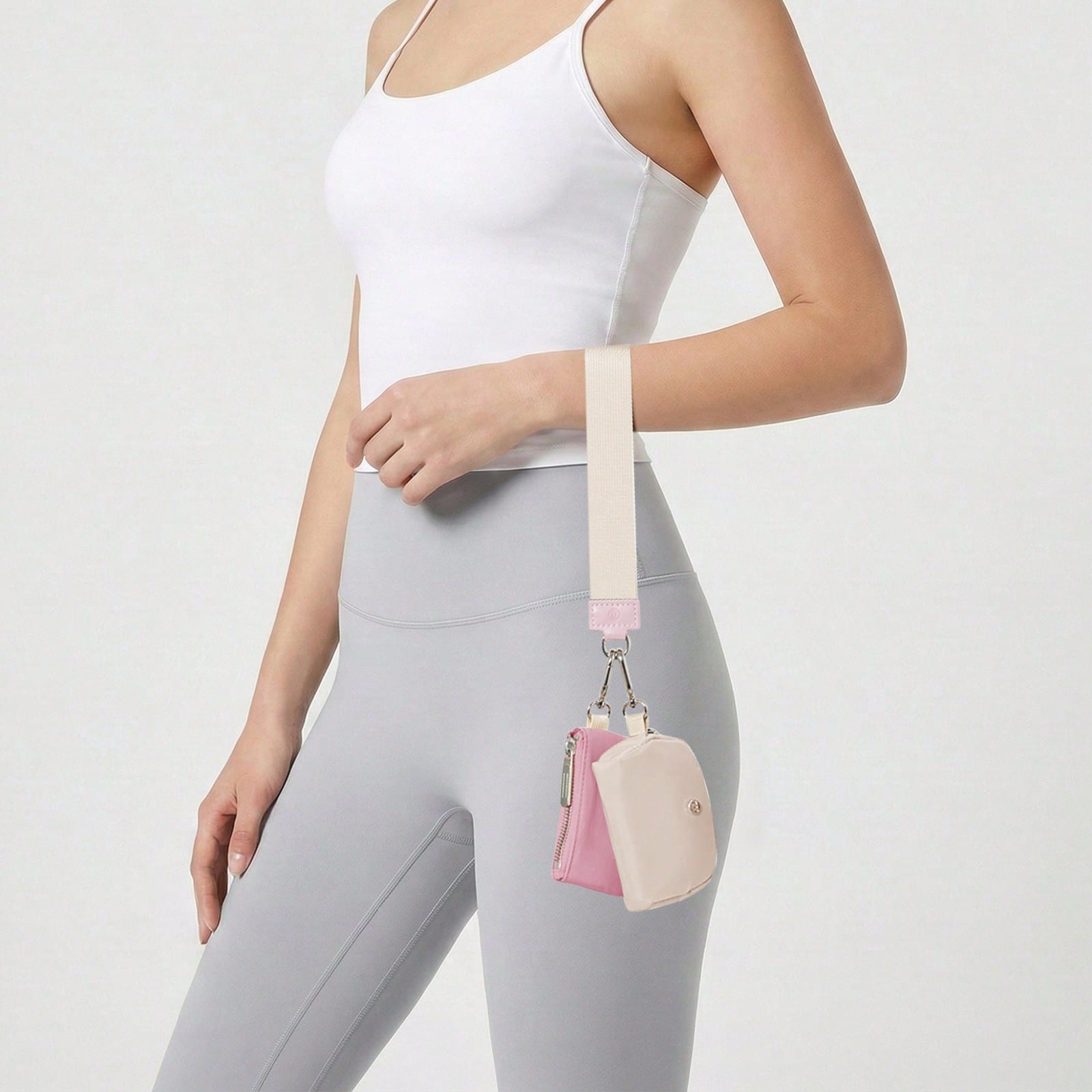 Mini Zip Around Wristlet Wallet With Detachable Mini Wallet & Card Holder Pouches, Ideal Christmas Stocking Stuffer Gift For Travel, Keys, Cards