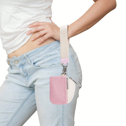 Mini Zip Around Wristlet Wallet With Detachable Mini Wallet & Card Holder Pouches, Ideal Christmas Stocking Stuffer Gift For Travel, Keys, Cards