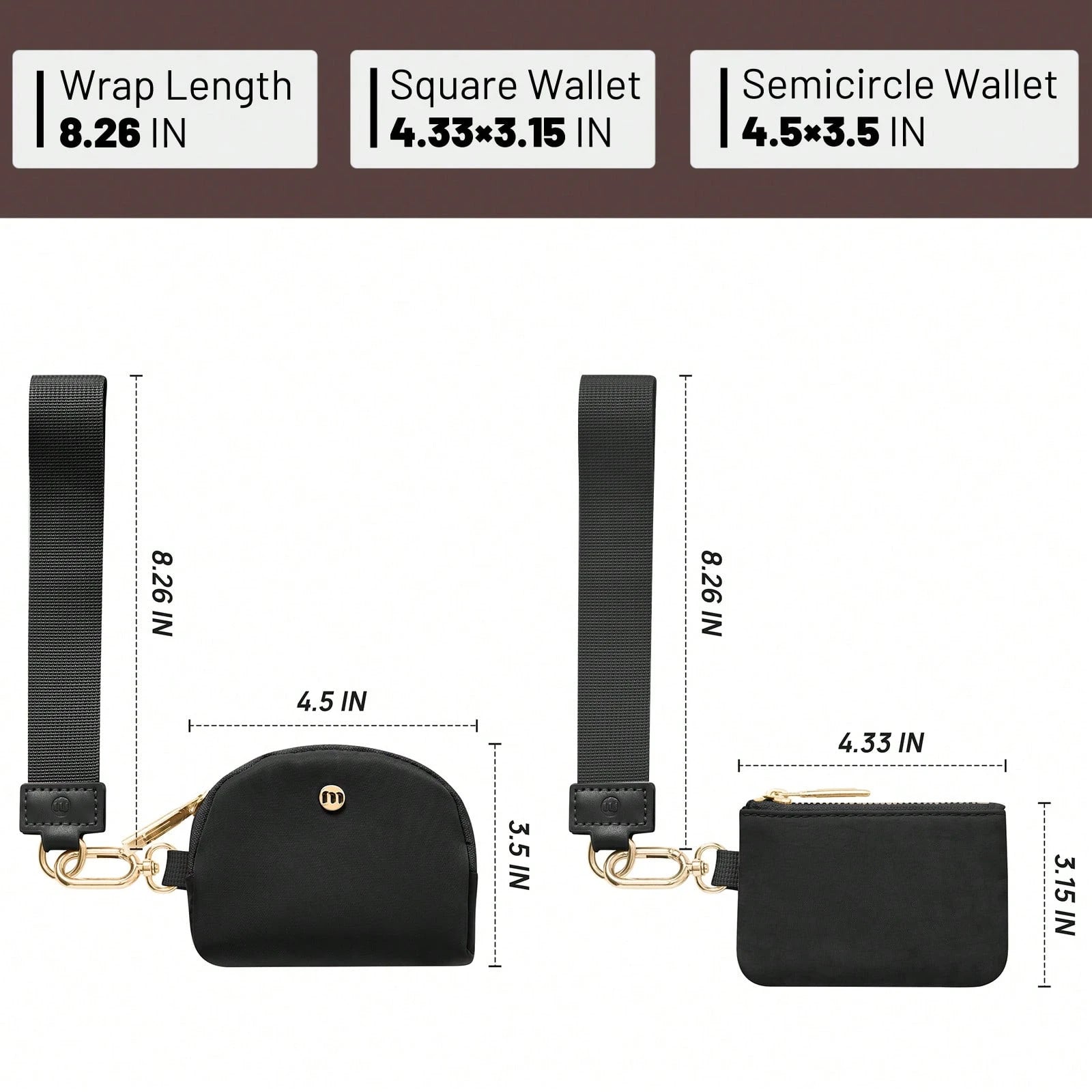 Mini Zip Around Wristlet Wallet With Detachable Mini Wallet & Card Holder Pouches, Ideal Christmas Stocking Stuffer Gift For Travel, Keys, Cards