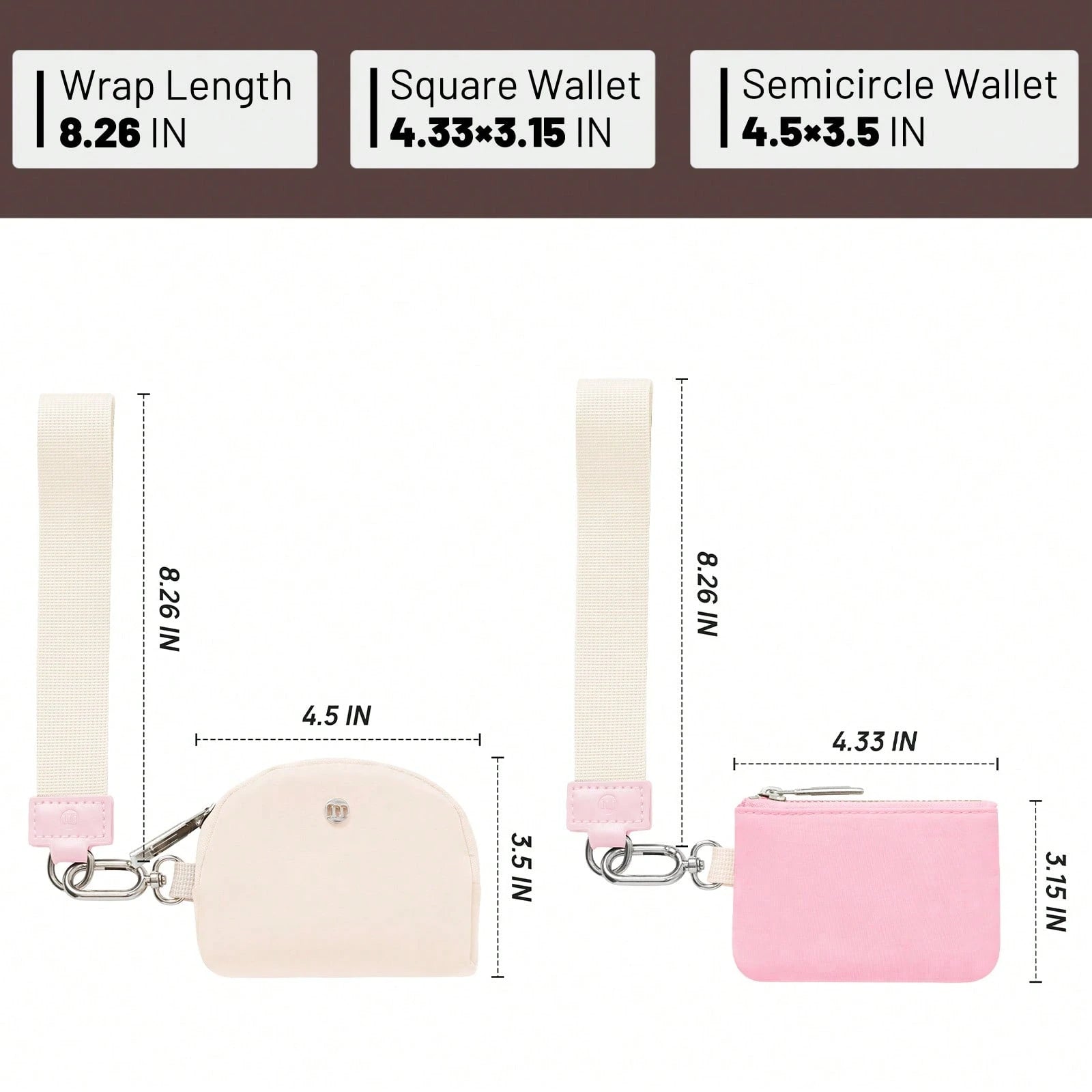 Mini Zip Around Wristlet Wallet With Detachable Mini Wallet & Card Holder Pouches, Ideal Christmas Stocking Stuffer Gift For Travel, Keys, Cards