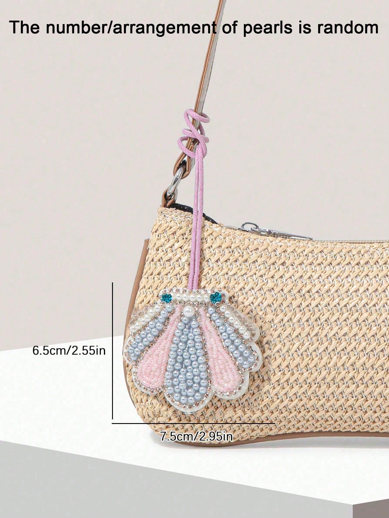 Minimalist Fashion Holiday Bag Charm, Color-Block Beaded Faux Coconut Tree Pendant, Exquisite Mini Decorative Accessory, Small And Unique Design, Versatile For Daily Use, Perfect For Matching With Bag