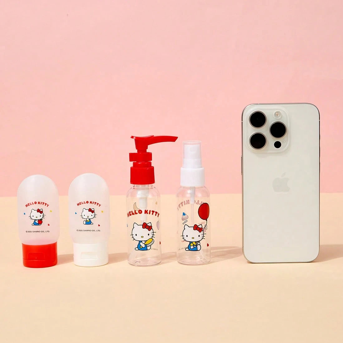 Miniso Sanion Hello Kitty Travel Set (4 Pcs)- Cute Design, Practical Compartments, Perfect Companion For Travel And Business (4 Pcs)
