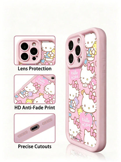 Miniso Sanrio Pink Phone Case, Summer Fashion Phone Case, Holiday Gift Phone Case, Anti-Slip, Anti-Fall, Anti-Fingerprint, Suitable Compatible With Apple 17 17 Air 17Pro 17ProMax 11 12 13 14 15 16Pro