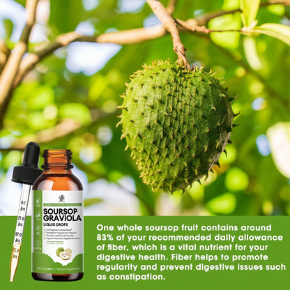 MM IMATCHME IMATCHME Soursop Graviola Liquid Drop For Cell Support & Regeneration, Immune System And Gut Health Support, Pure Soursop Bitters Liquid, High Absorption, Sugar/Gluten Free, Natural Flavor