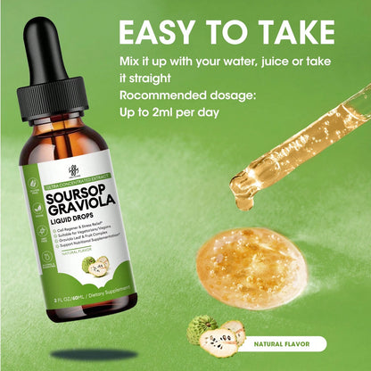MM IMATCHME IMATCHME Soursop Graviola Liquid Drop For Cell Support & Regeneration, Immune System And Gut Health Support, Pure Soursop Bitters Liquid, High Absorption, Sugar/Gluten Free, Natural Flavor