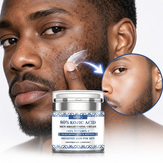 MMQ Men Brightening Face Cream 50g, Kojic Acid Vitamin C Retinol & Hyaluronic Acid Moisturizer, Daily Hydrating Smoothing Skin Care Cream For Dark Spot Care & Uneven-Looking Skin