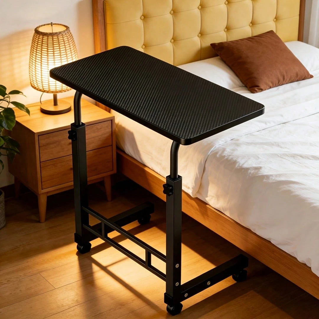 Mobile Height-Adjustable Desk, Office Desk, Bedside Computer Table With Wheels, Sofa Side Table, Suitable For Bedroom, Dormitory, Laptop Stand, Lazy Desk, Coffee Table, Gift