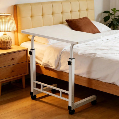 Mobile Height-Adjustable Desk, Office Desk, Bedside Computer Table With Wheels, Sofa Side Table, Suitable For Bedroom, Dormitory, Laptop Stand, Lazy Desk, Coffee Table, Gift