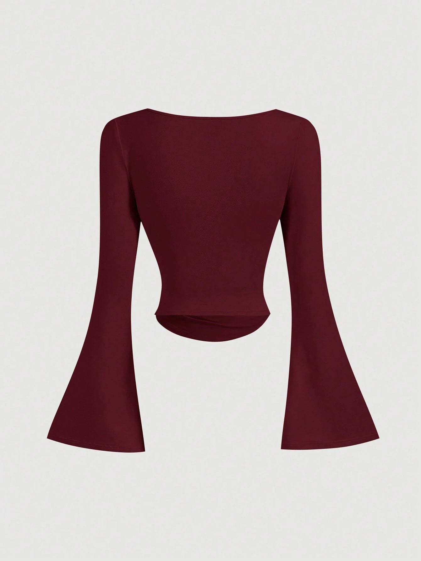 MOD Boat Neck Bell Sleeve Side Ruched Fashion T-Shirt