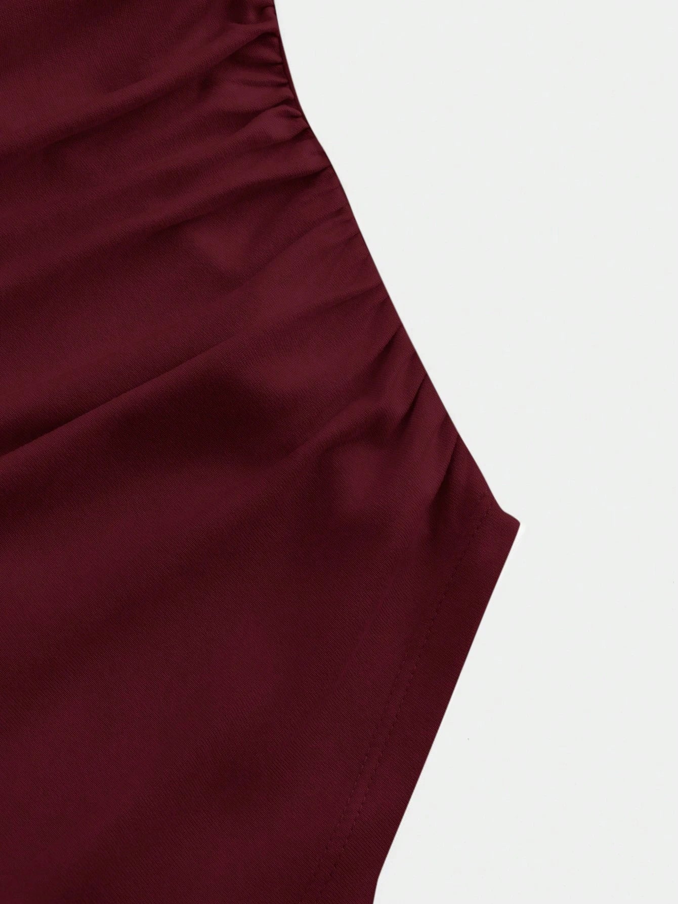 MOD Boat Neck Bell Sleeve Side Ruched Fashion T-Shirt