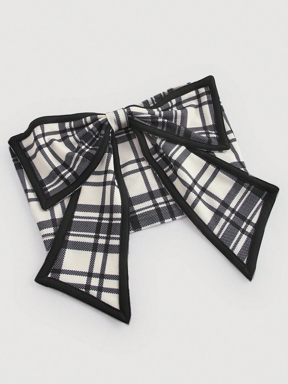 MOD Grid Pattern Strapless Top With Bow Decoration