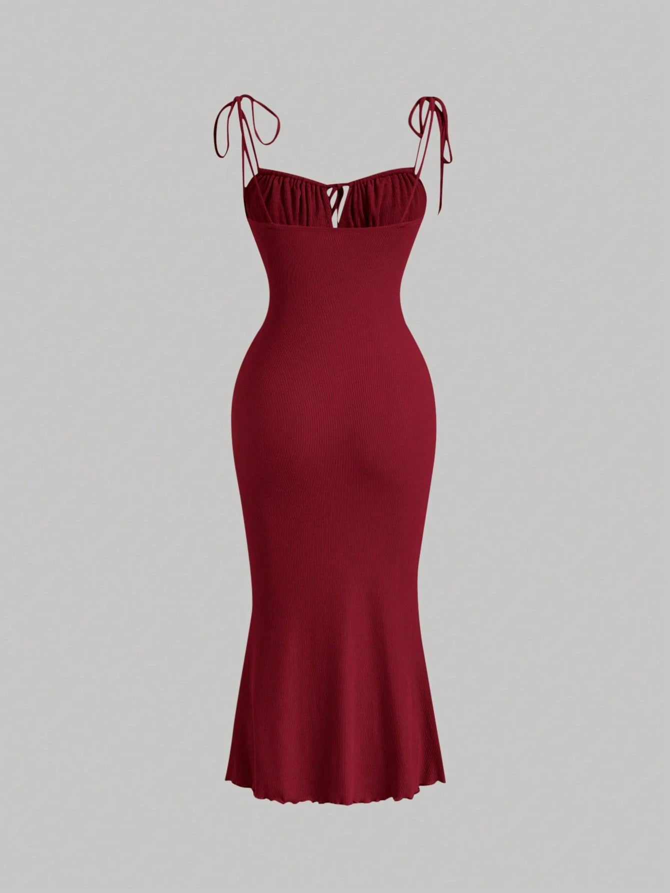 MOD Tie Front Ruched Bust Tie Shoulder Cami Dress