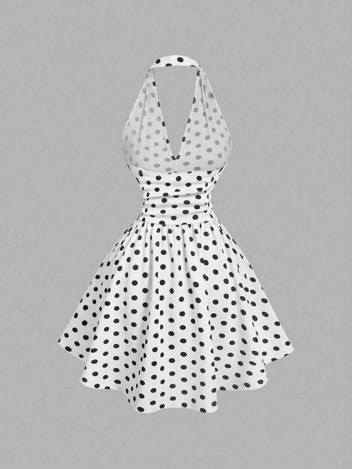 MOD Women's V-Neck Slim Polka Dot Bodycon Dress,Black Homecoming Dress,Hollowed Costumes,Elegant Women Dresses, Dress,Rave Outfits Festival,Summer For