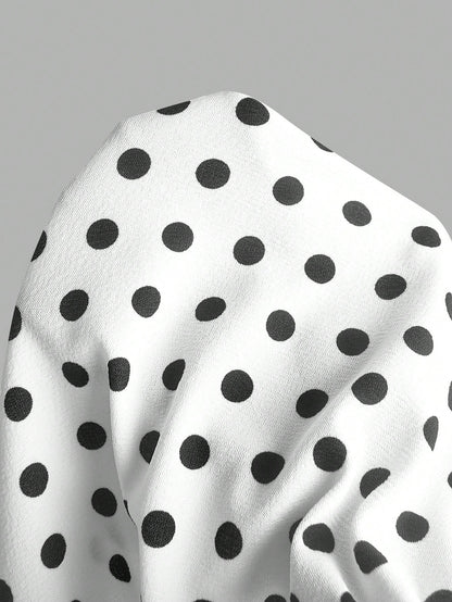 MOD Women's V-Neck Slim Polka Dot Bodycon Dress,Black Homecoming Dress,Hollowed Costumes,Elegant Women Dresses, Dress,Rave Outfits Festival,Summer For