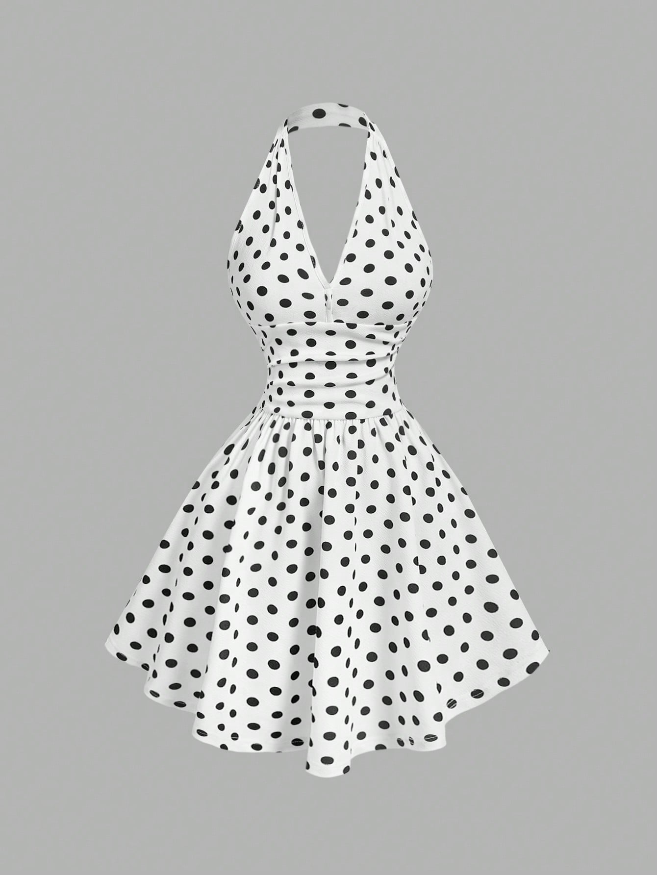MOD Women's V-Neck Slim Polka Dot Bodycon Dress,Black Homecoming Dress,Hollowed Costumes,Elegant Women Dresses, Dress,Rave Outfits Festival,Summer For