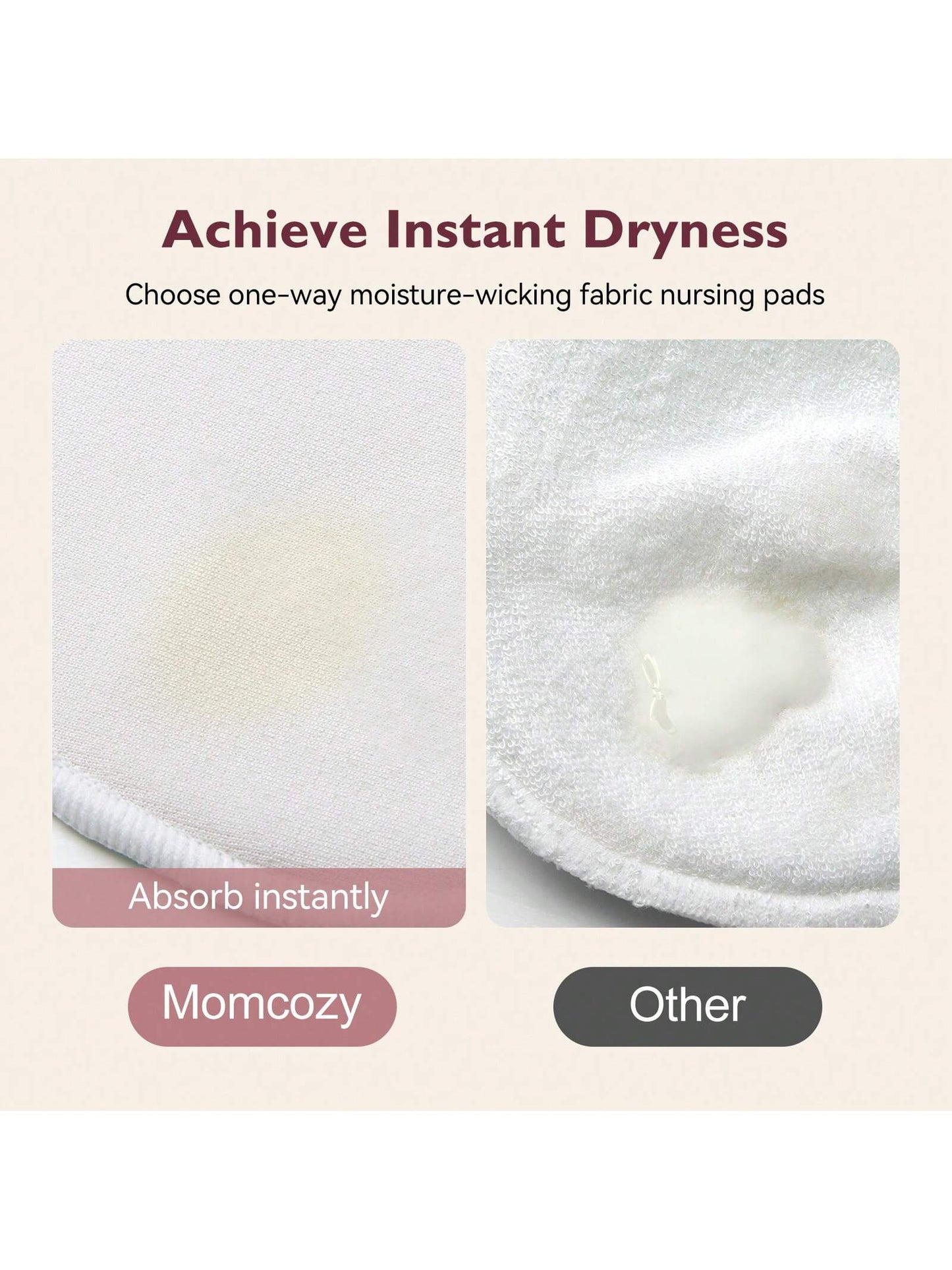 Momcozy 6/14 Pack Reusable Nursing Pads, Innovative Use Of One Way Moisture-Wicking Fabric & 4- Layer Washable Breast Pads