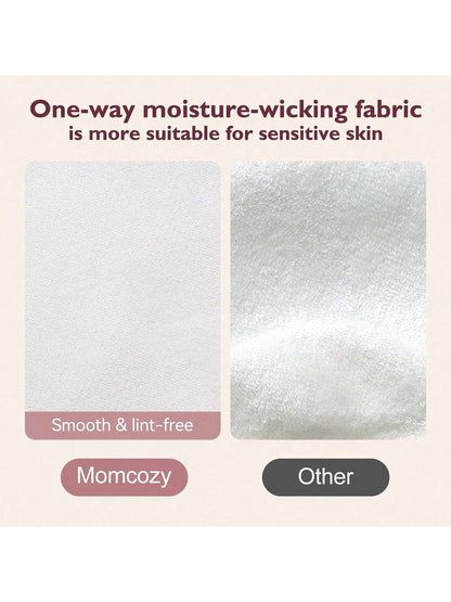 Momcozy 6/14 Pack Reusable Nursing Pads, Innovative Use Of One Way Moisture-Wicking Fabric & 4- Layer Washable Breast Pads