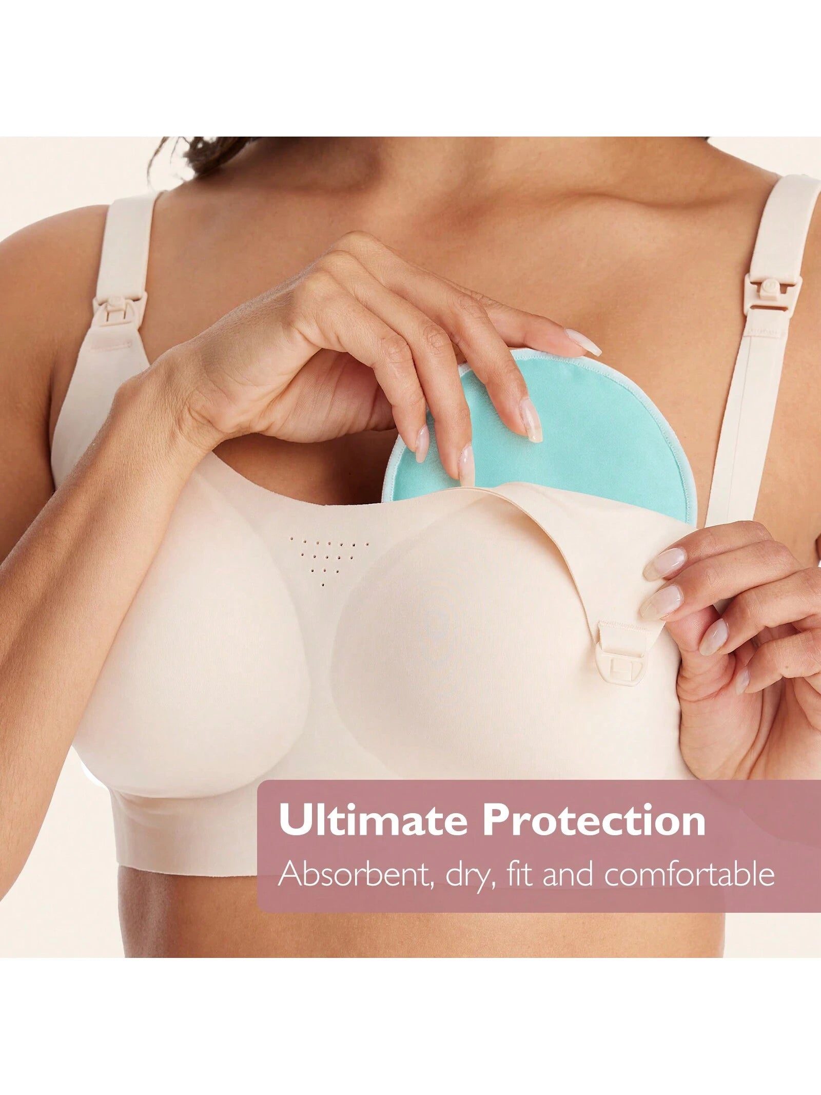 Momcozy 6/14 Pack Reusable Nursing Pads, Innovative Use Of One Way Moisture-Wicking Fabric & 4- Layer Washable Breast Pads