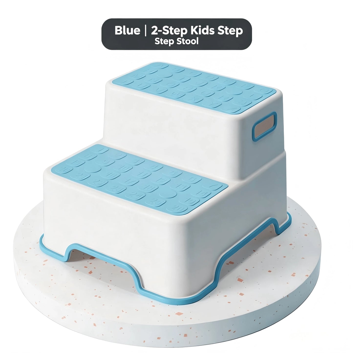 Montessori 2 Step Toddler Step Stool Anti-Slip Sturdy Potty Training Stool For Bathroom Kitchen Sink Toilet Helper For Kids Girls (Blue)