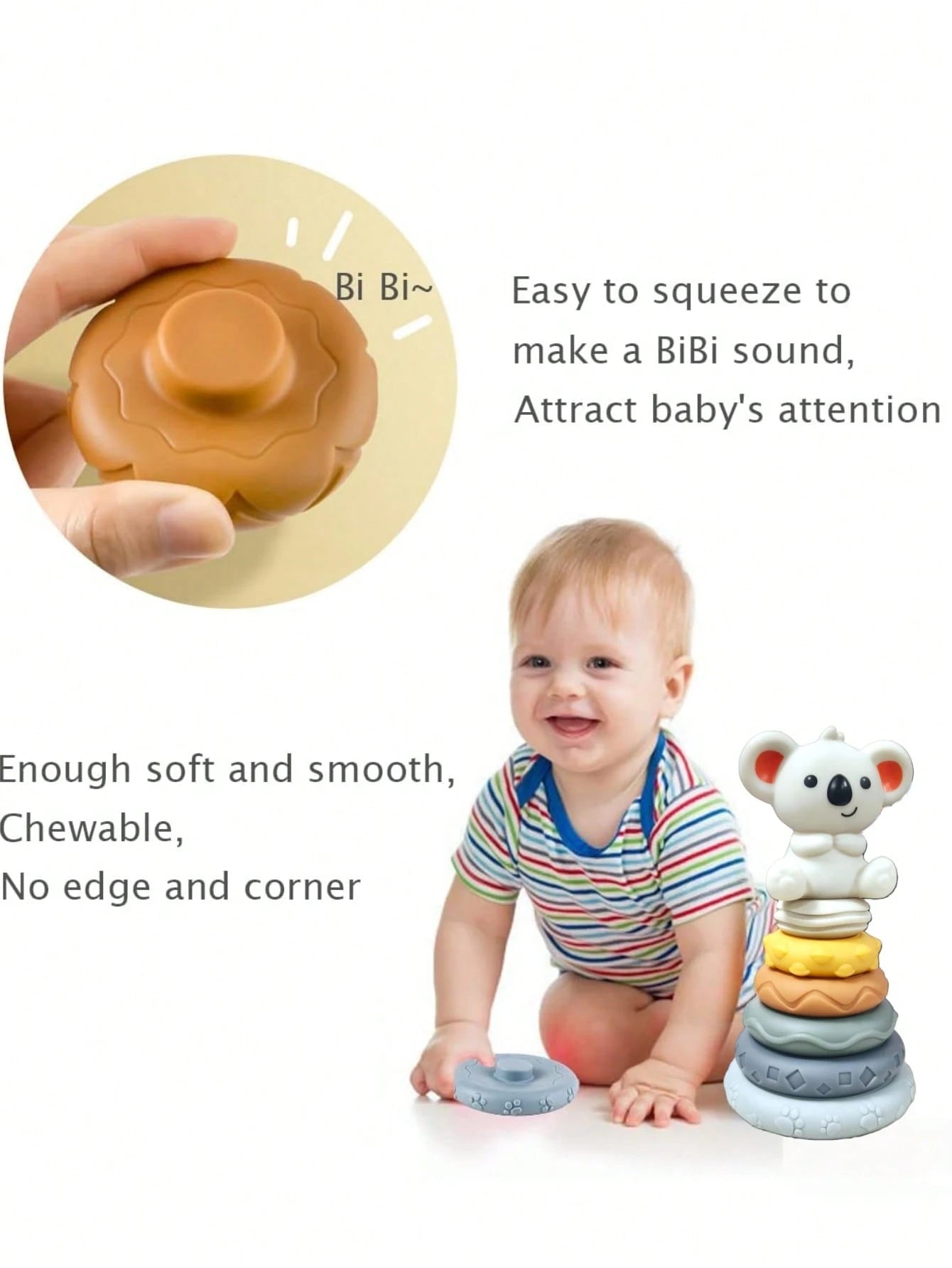Montessori Baby Toys Soft Rubber Blocks Stacking Building Fun Toys Suitable For 6-12 Months Old Babies Soft Baby Toys Sensory Toys Stacking Soft Blocks Baby Teething Toys Newborn Gifts Baby Toys Toddl