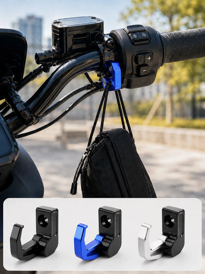 Motorcycle Helmet Hook, Foldable Motorcycle Hook Bolt-On Luggage Bag Hanger, 90 Degree Folding Claw Hook For Hanging Helmet Grocery Bags Gloves, 1pc CNC Aluminum Alloy Storage Hook Holder For Scooter