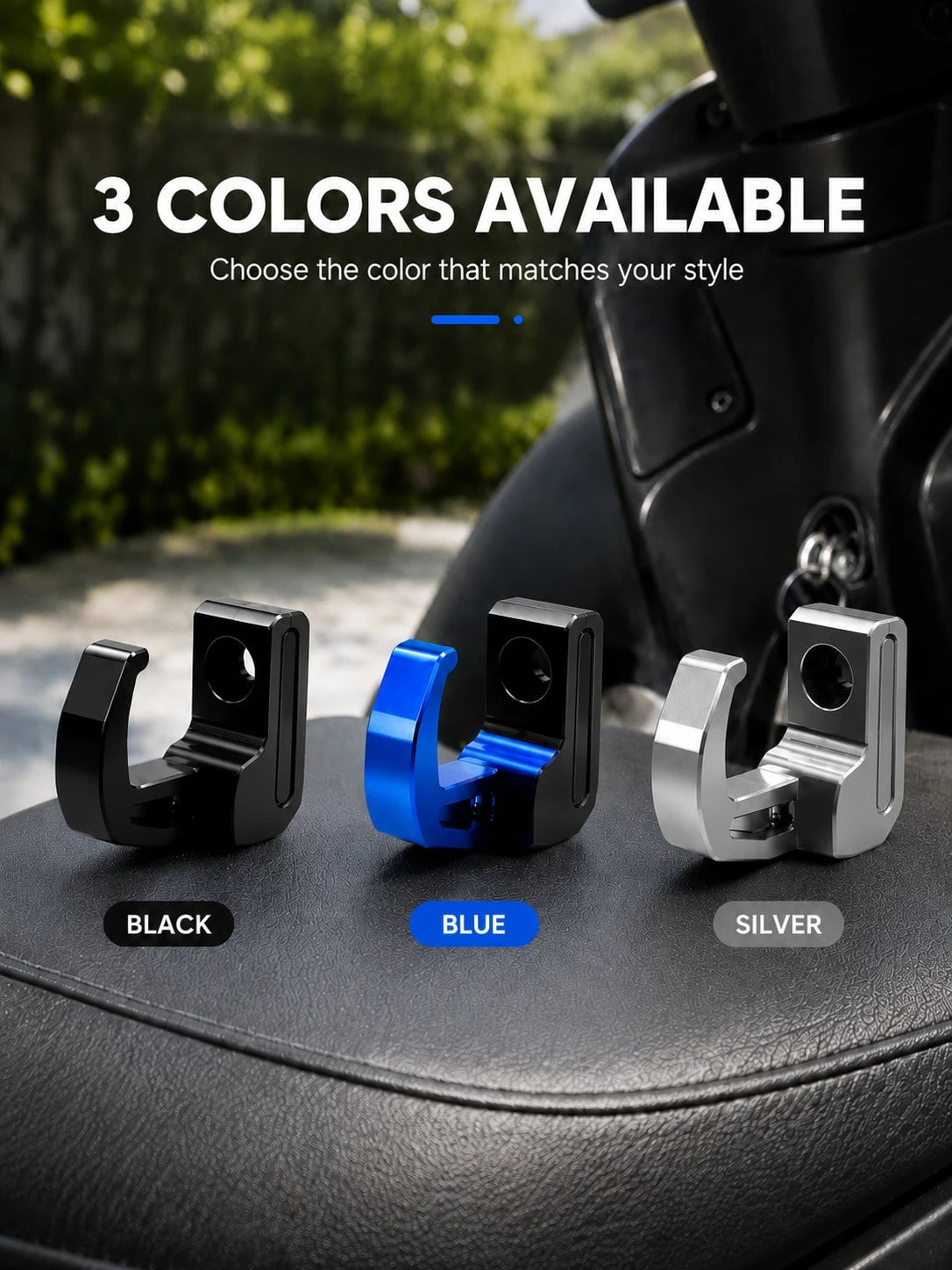 Motorcycle Helmet Hook, Foldable Motorcycle Hook Bolt-On Luggage Bag Hanger, 90 Degree Folding Claw Hook For Hanging Helmet Grocery Bags Gloves, 1pc CNC Aluminum Alloy Storage Hook Holder For Scooter