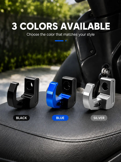 Motorcycle Helmet Hook, Foldable Motorcycle Hook Bolt-On Luggage Bag Hanger, 90 Degree Folding Claw Hook For Hanging Helmet Grocery Bags Gloves, 1pc CNC Aluminum Alloy Storage Hook Holder For Scooter