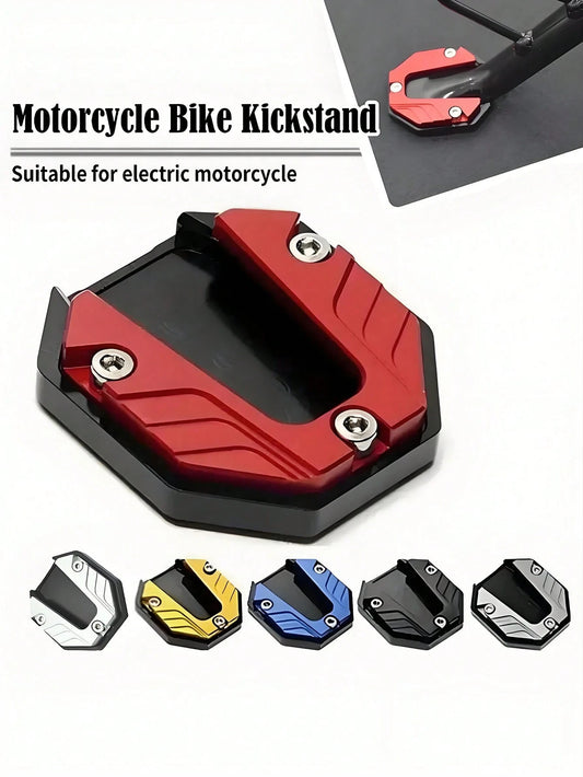Motorcycle Side Stand Pad, Anti-Slip Side Stand Extension Plate, Enlarged Kickstand Extender Foot Pad For Motorcycle & Bike, Non-Slip Support Base, Side Stand Extension Pad With Stable Enlarged Design